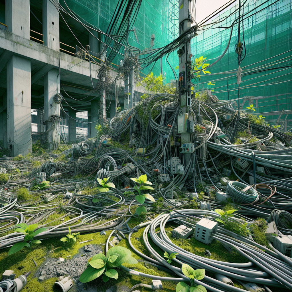 Cabos e fios elétricos abandonados em canteiros de obra: checklist de gestão