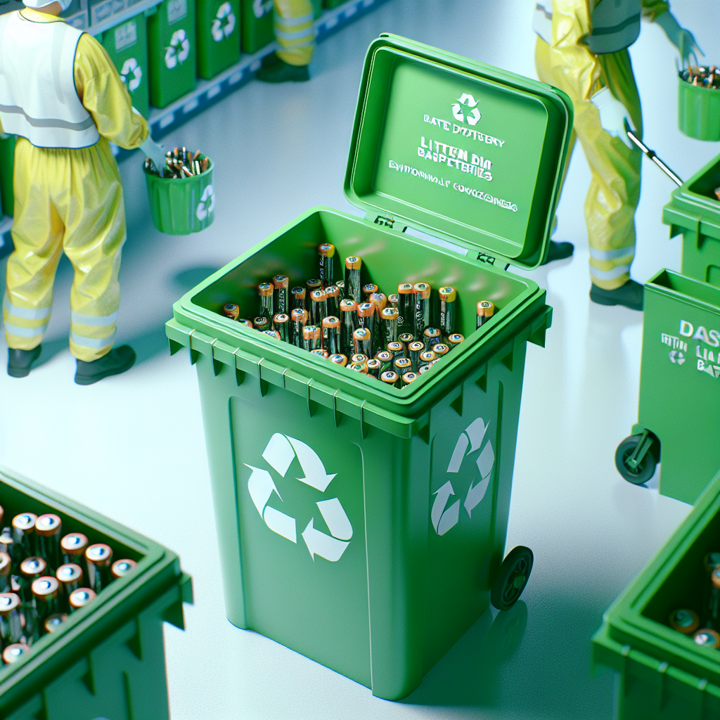 Como deve ser feito o descarte de baterias de lítio em empresas?