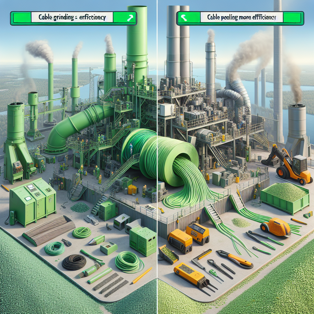 Diferença entre moagem e descasque de cabos: qual processo é mais eficiente