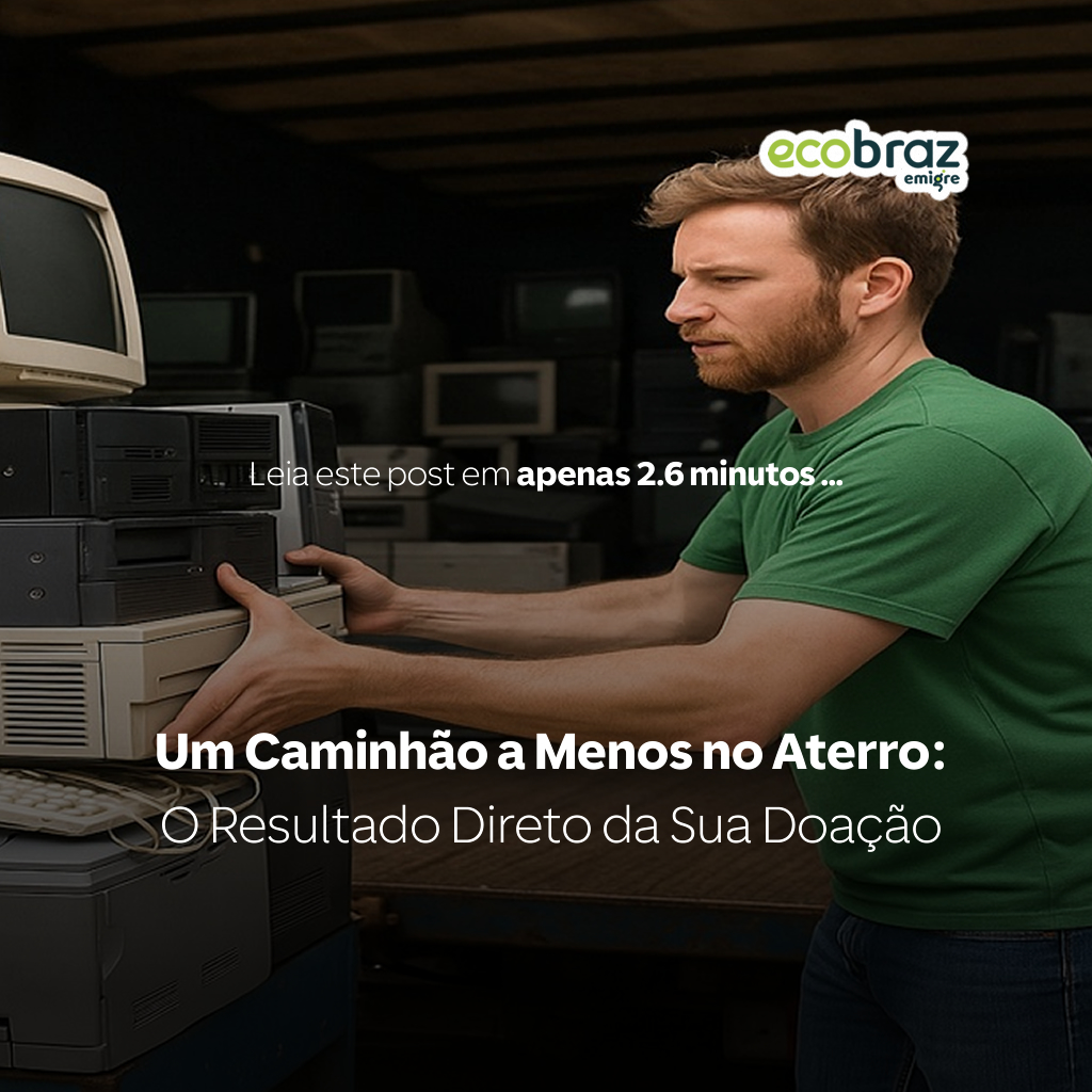 Um Caminhão a Menos no Aterro: O Resultado Direto da Sua Doação