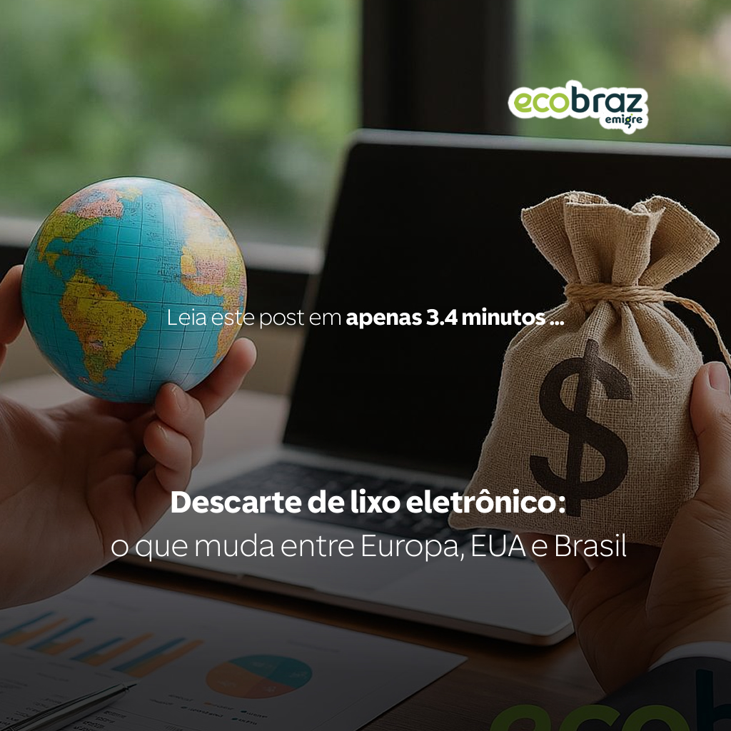 Descarte de lixo eletrônico: o que muda entre Europa, EUA e Brasil