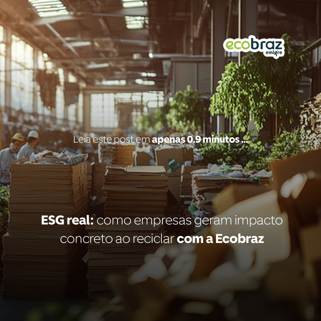 ESG real: como empresas geram impacto concreto ao reciclar com a Ecobraz
