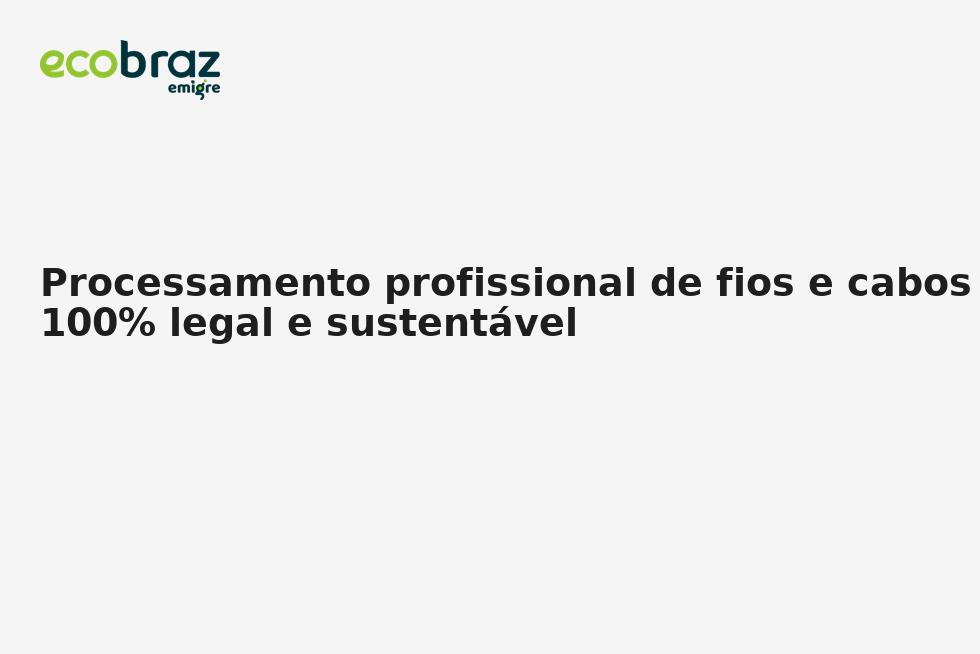 Reciclar ou descartar? Saiba o que fazer com fios e cabos elétricos antigos