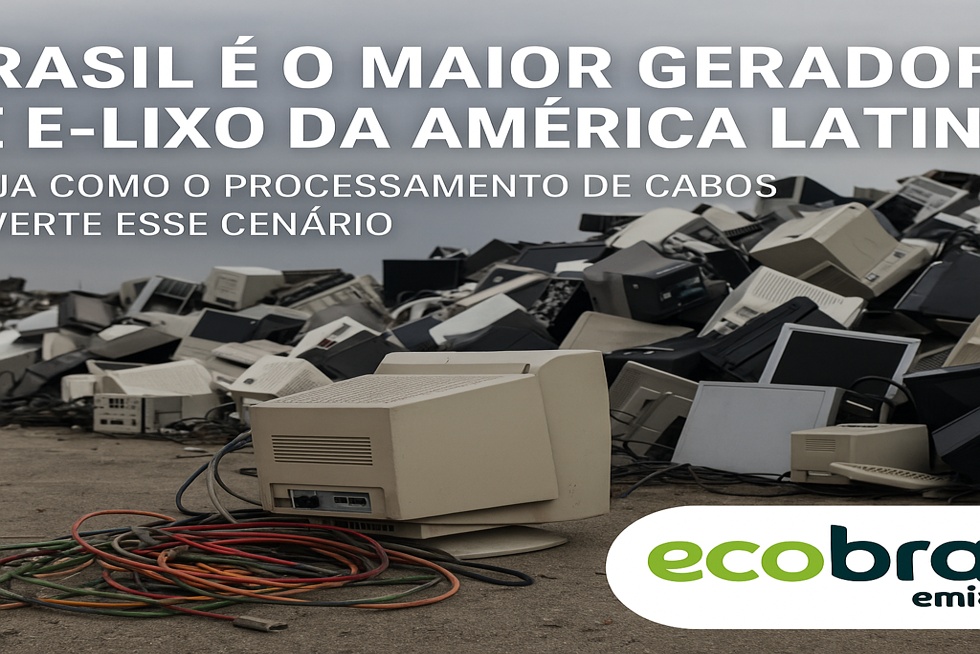 Brasil é o maior gerador de e‑lixo da América Latina: veja como o processamento de cabos reverte esse cenário
