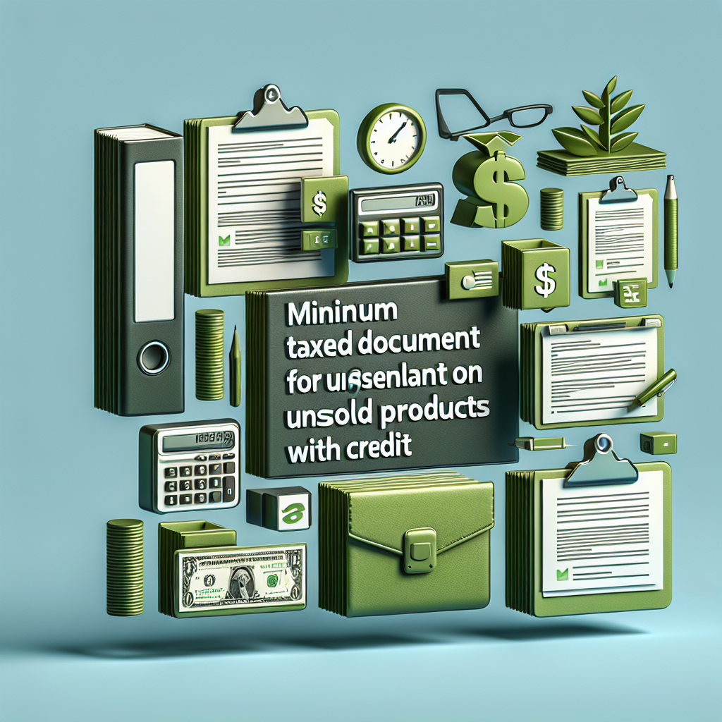 Documentos mínimos para baixa fiscal de produtos com crédito não vendidos.