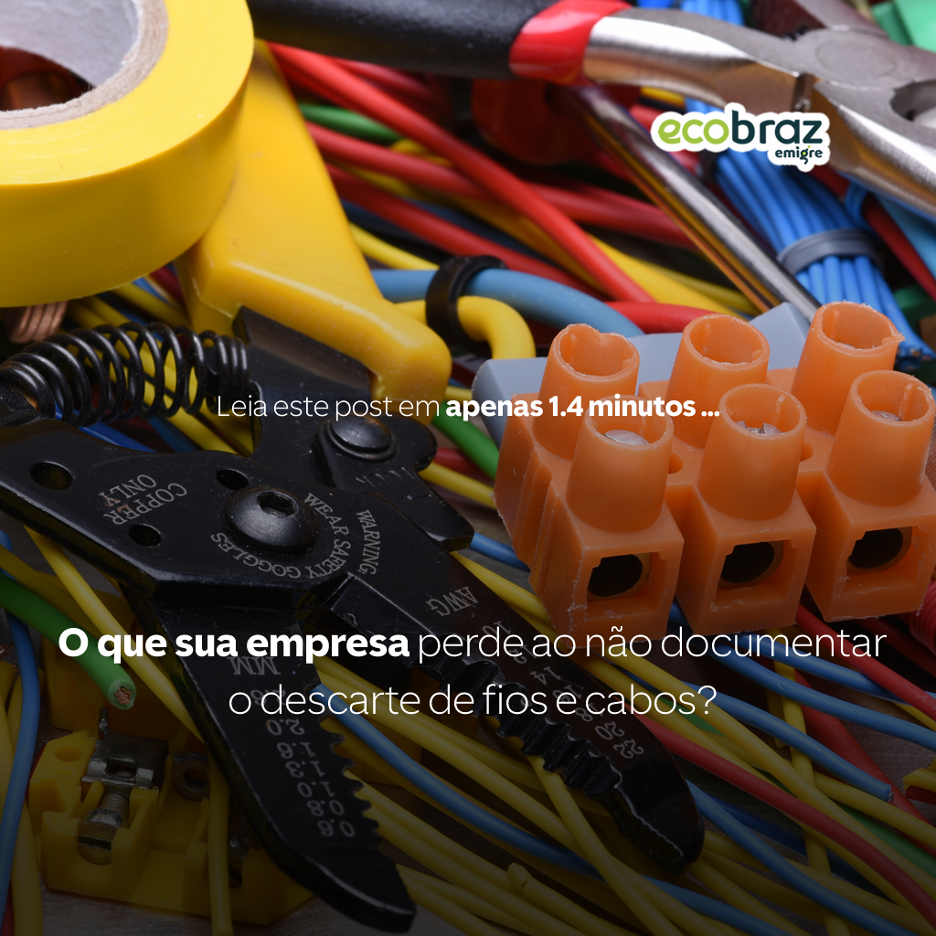 O que sua empresa perde ao não documentar o descarte de fios e cabos?