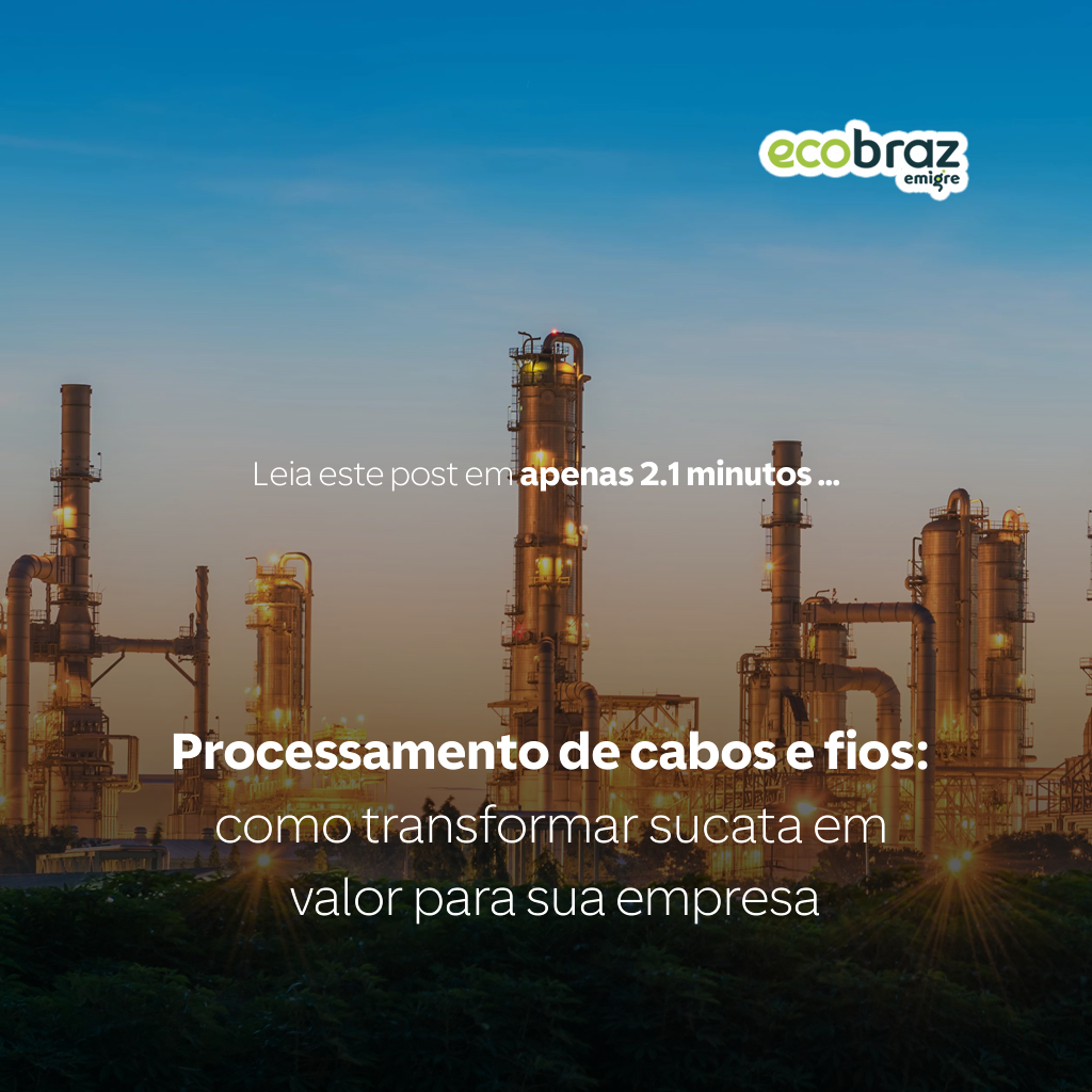 Processamento de cabos e fios: como transformar sucata em valor para sua empresa