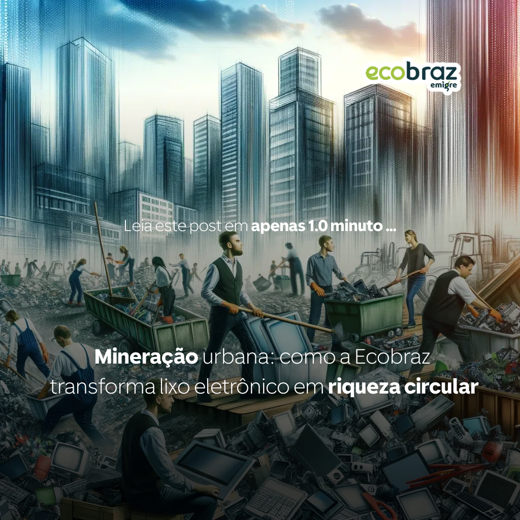 Mineração urbana: como a Ecobraz transforma lixo eletrônico em riqueza circular