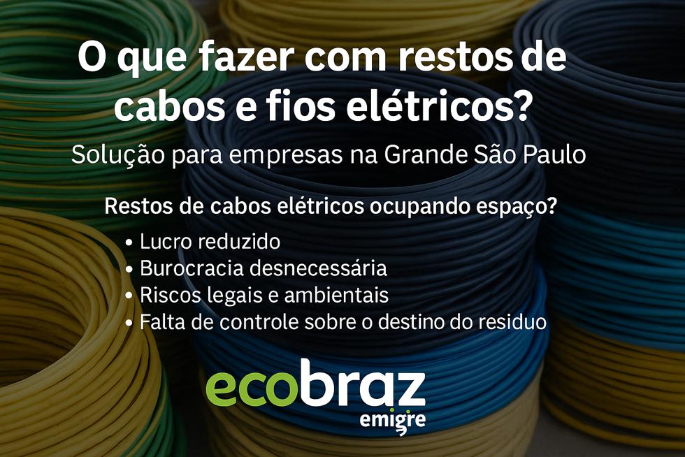 O que fazer com restos de cabos e fios elétricos? Solução para empresas na Grande São Paulo