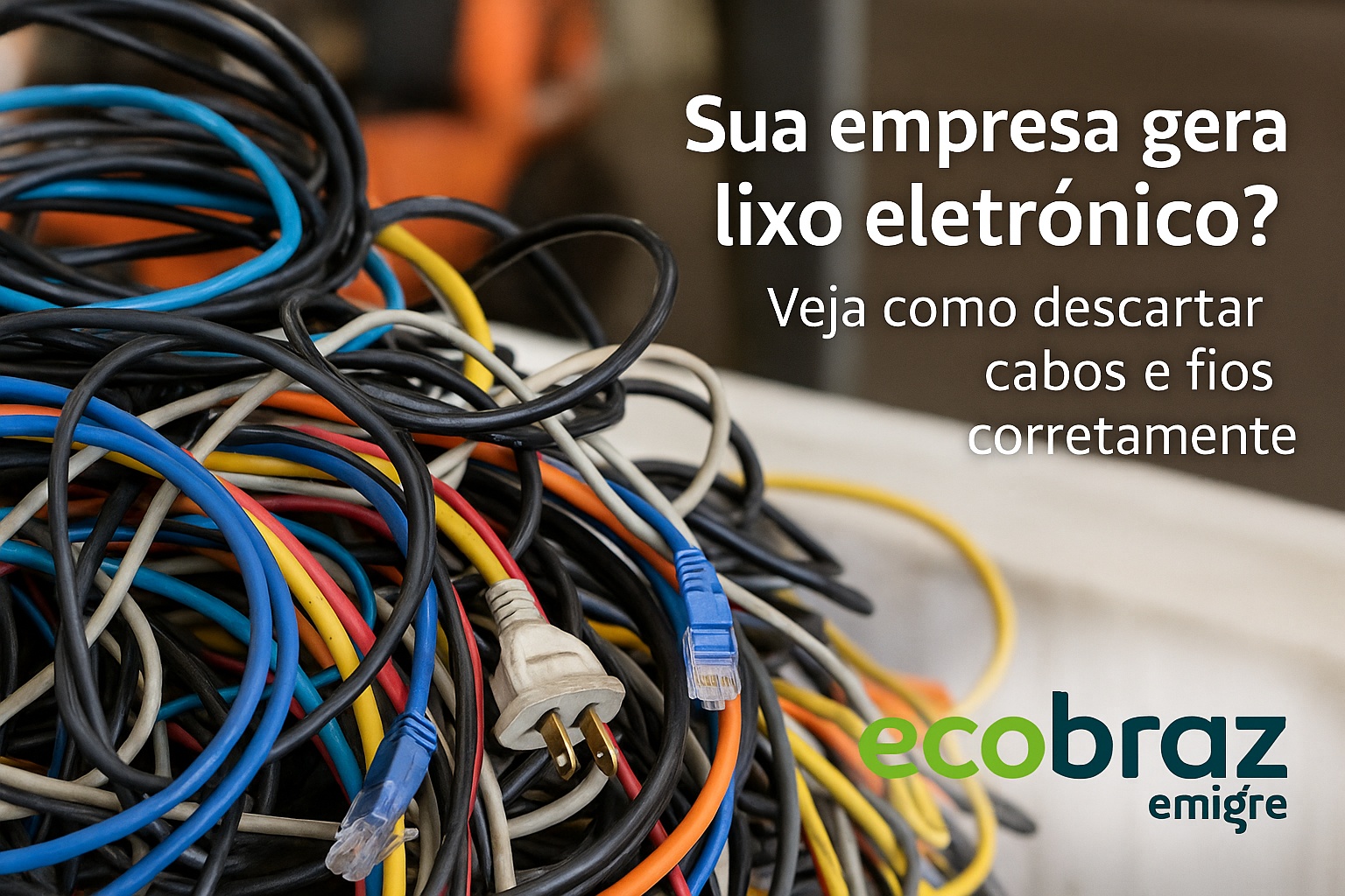 Sua empresa gera lixo eletrônico? Veja como descartar cabos e fios corretamente