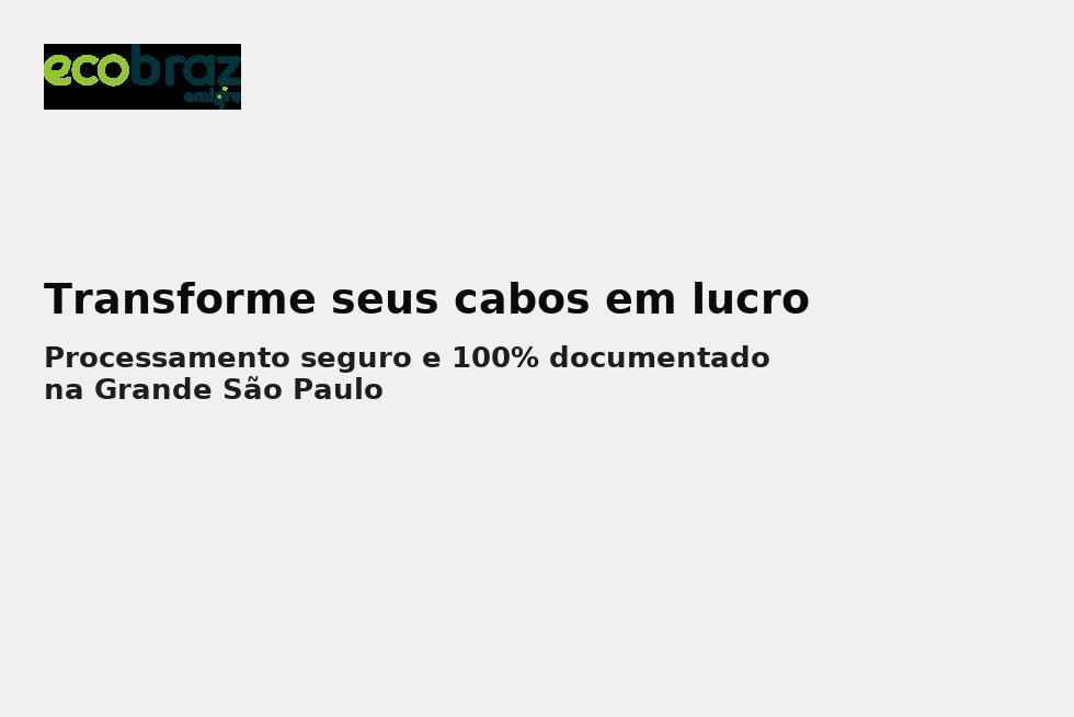Como transformar restos de cabeamento em lucro com segurança e legalidade