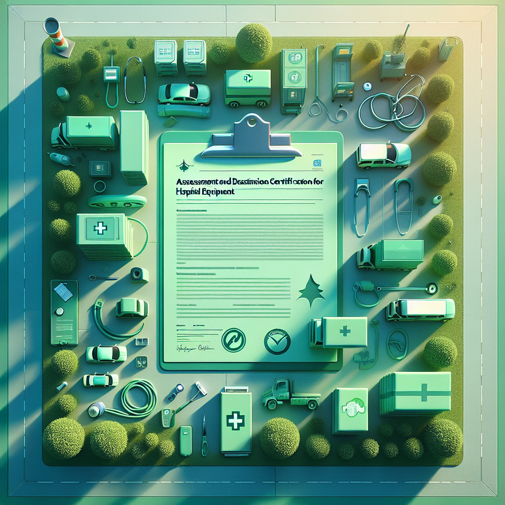 Report and Certificate of Disposal for Hospital Equipment