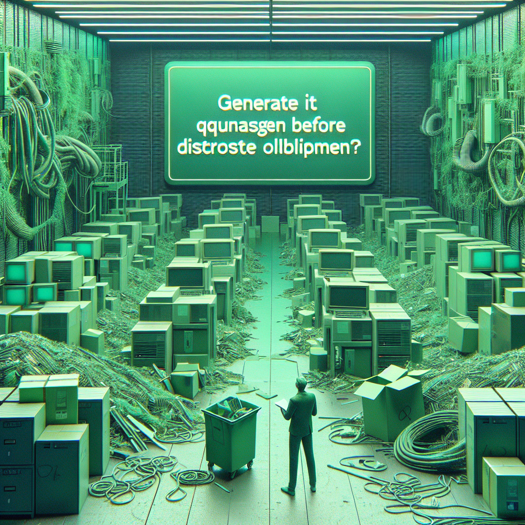 What do I ask my IT manager before disposing of obsolete equipment?