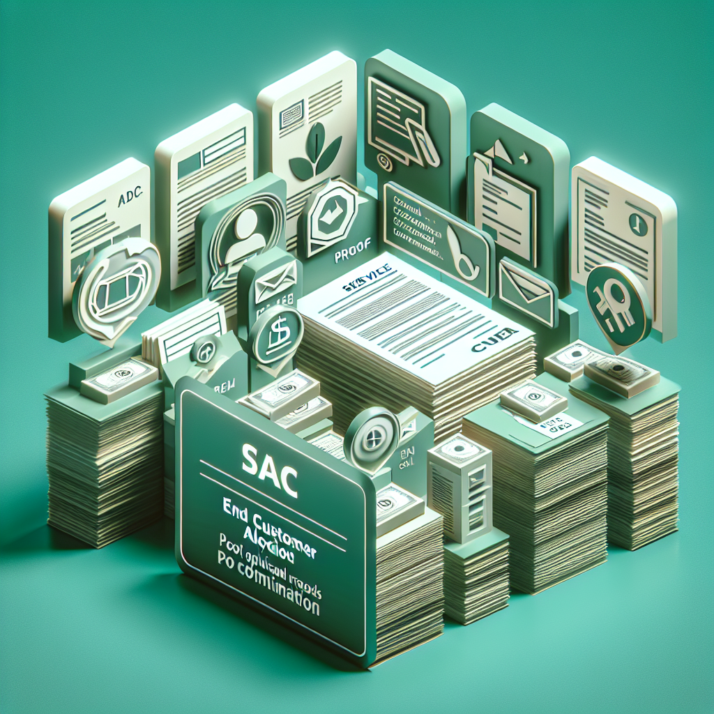 What documents does SAC need to prove destination to the end customer?