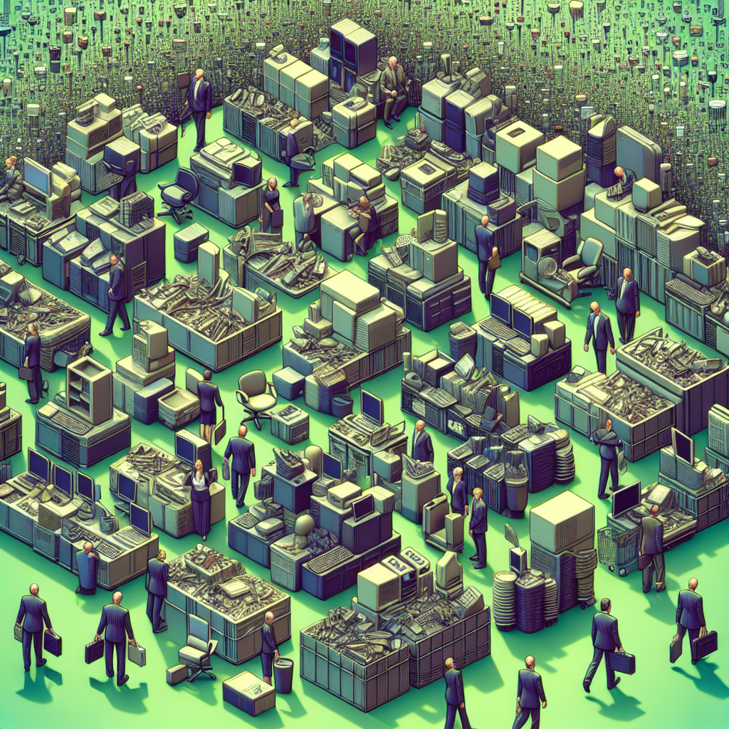 What are the legal risks of selling used corporate equipment?