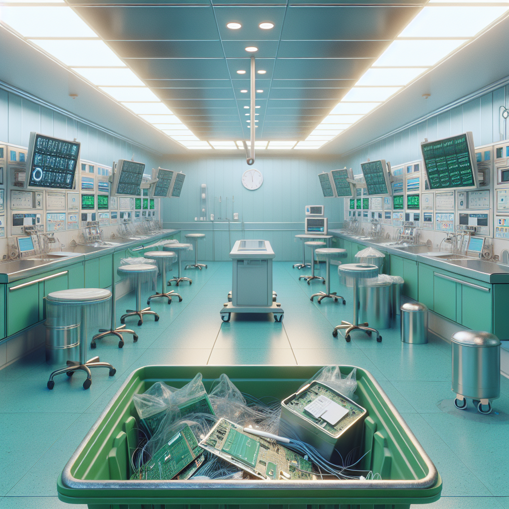 What is the correct solution for disposing of hospital and biomedical electronics?