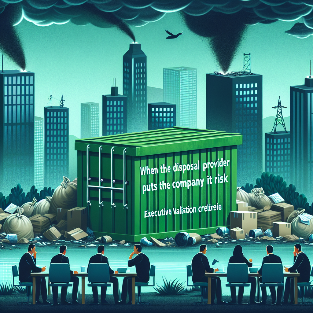 Lorsque le fournisseur d'élimination met l'entreprise en danger : critères exécutifs de validation