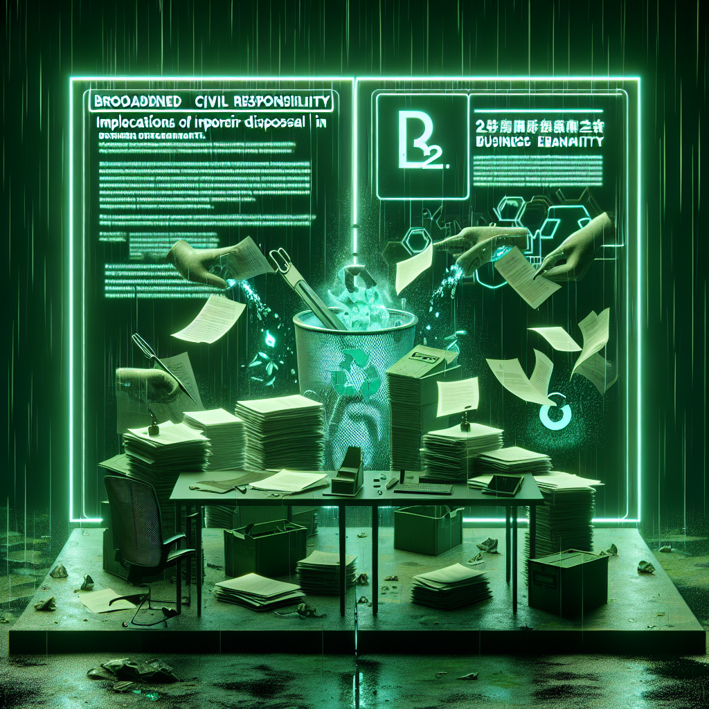 Responsabilité civile élargie : implications de l'élimination inadéquate dans les contrats B2B