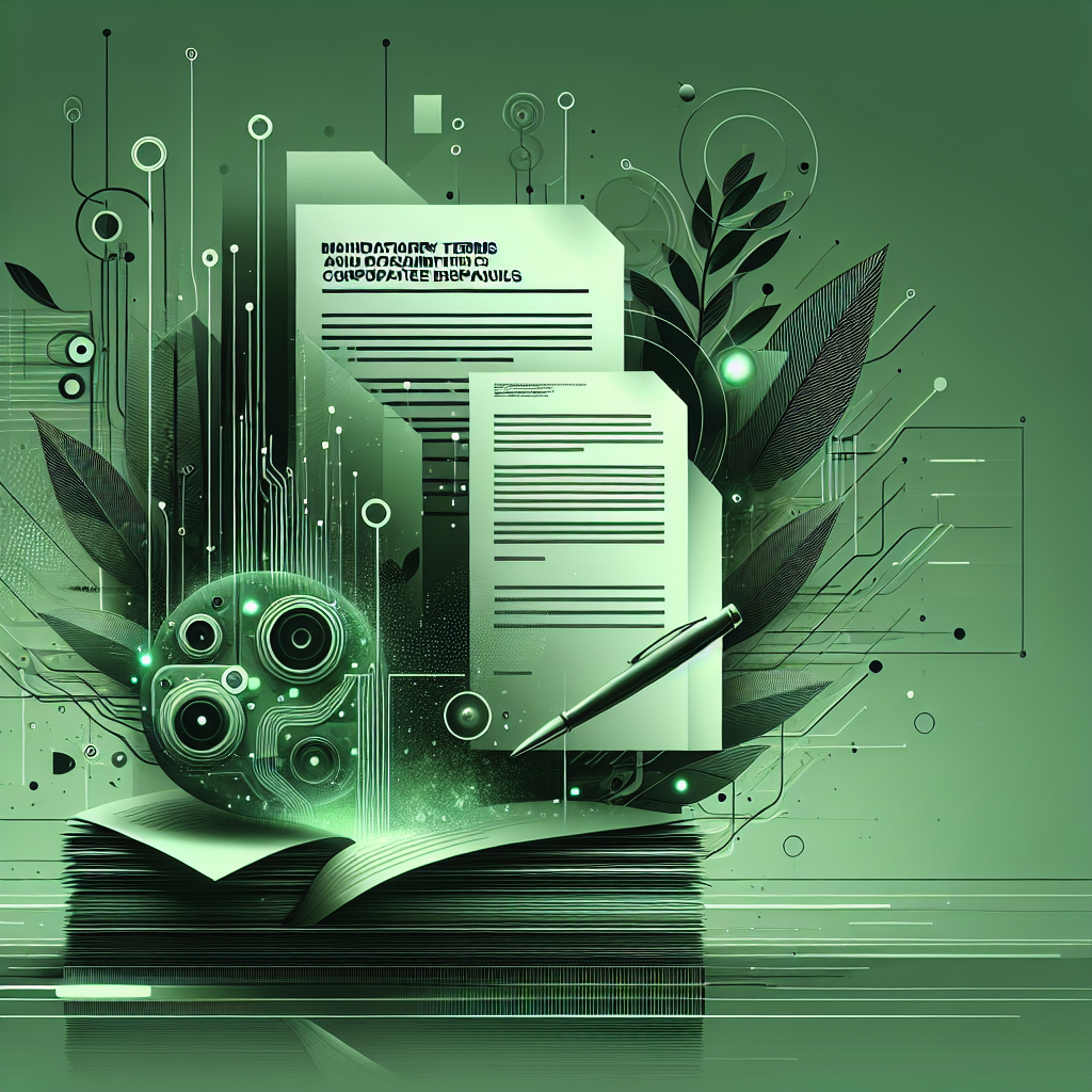 Mandatory terms and documents for corporate disposal